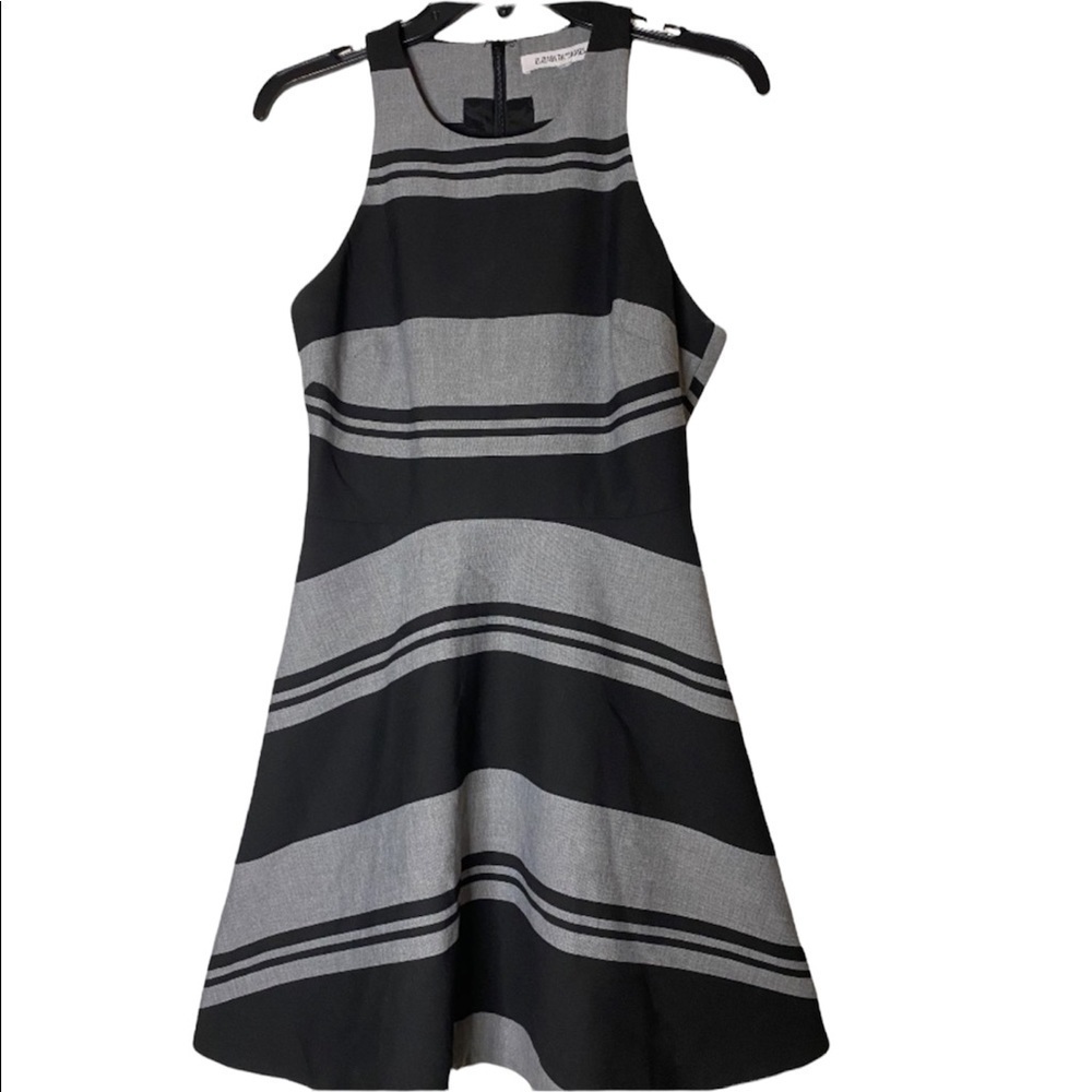 Elizabeth and James Black/Gray Magdalena Fit Flare Dress
